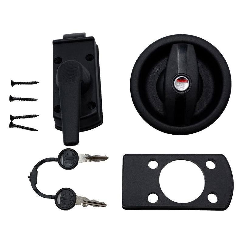 Vecam Caravan Door Lock and Barrel - Complete Left Hand Assembly with Keys Crusader - UK Camping And Leisure