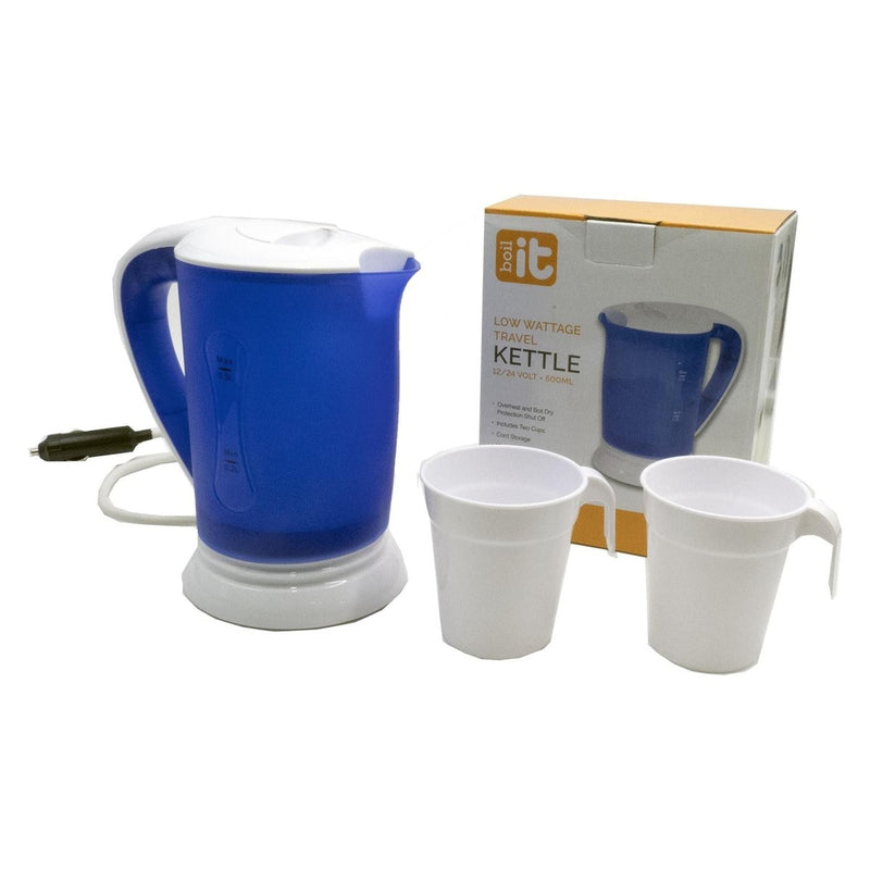 Via Mondo Boil It Travel Kettle + 2 Cups Via Mondo - UK Camping And Leisure
