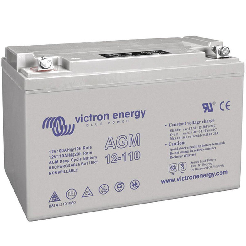 Victron Energy 12V 110Ah AGM Deep Cycle Battery (M8) BAT412101085 Victron - UK Camping And Leisure