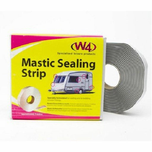 W4 Mastic Sealing Strip 19mm x 5m x 2.5mm Sealant Roll Grey W4 - UK Camping And Leisure