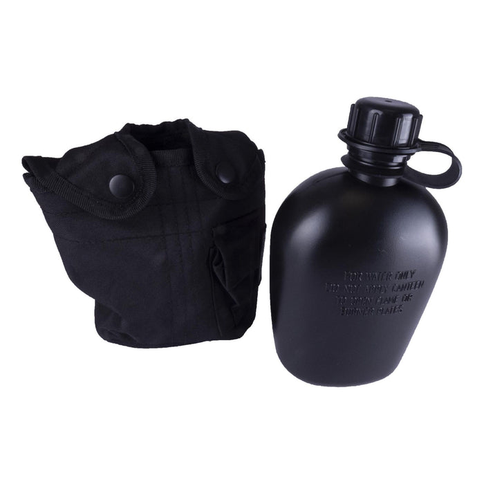 Water Bottle Army Military Hiking Pouch Flask Multicam Bag Belt Clip -  Black — UK Camping And Leisure