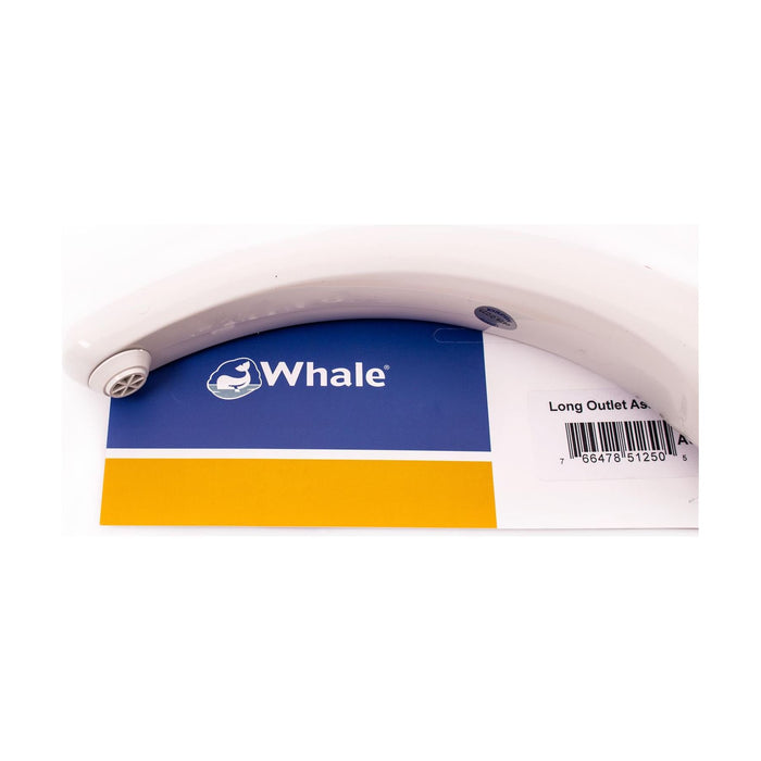 Whale Elegance White Tap Spout Long Outlet Version AS5125 For Caravan Motorhome - UK Camping And Leisure