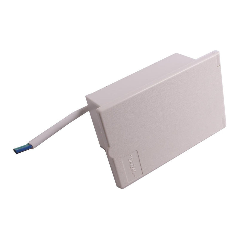 White External 13 amp Socket Outlet Box Caravan Motorhome campervan PO119w Powerpart - UK Camping And Leisure