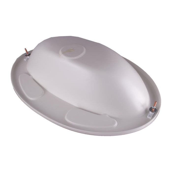 White Plastic Oval Bathroom Sink Bowl Grove - UK Camping And Leisure